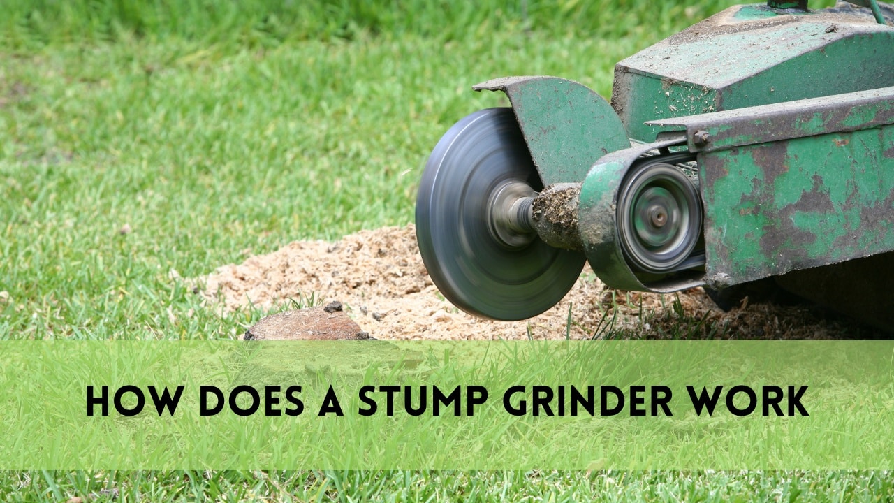 how does a stump grinder work
